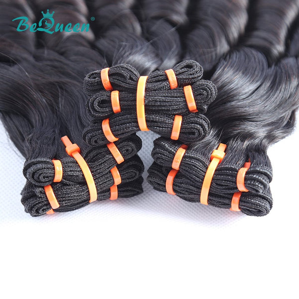 BeQueenWig Double Drawn Hair BEQUEEN Double Drawn 100% Virgin Hair Fumi Spring Curly Hair Weave