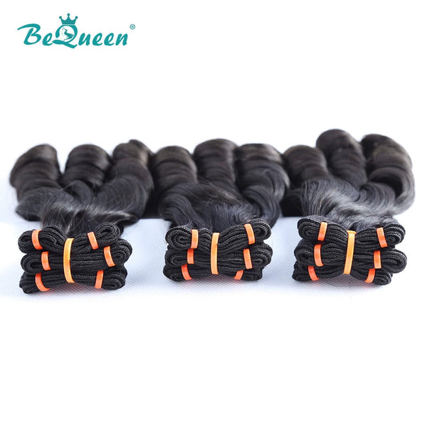BeQueenWig Double Drawn Hair BEQUEEN Double Drawn 100% Virgin Hair Fumi Spring Curly Hair Weave