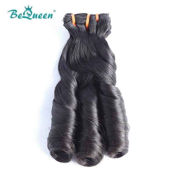 BeQueenWig Double Drawn Hair BEQUEEN Double Drawn 100% Virgin Hair Fumi Spring Curly Hair Weave