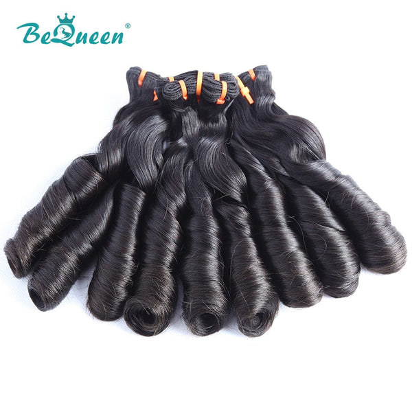 BeQueenWig Double Drawn Hair BEQUEEN Double Drawn 100% Virgin Hair Fumi Spring Curly Hair Weave