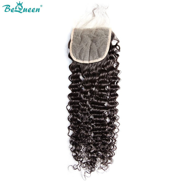 BeQueenWig BEQUUEN 100% Virgin Hair Curly Wave HD 4x4/ 5x5 Lace Closure