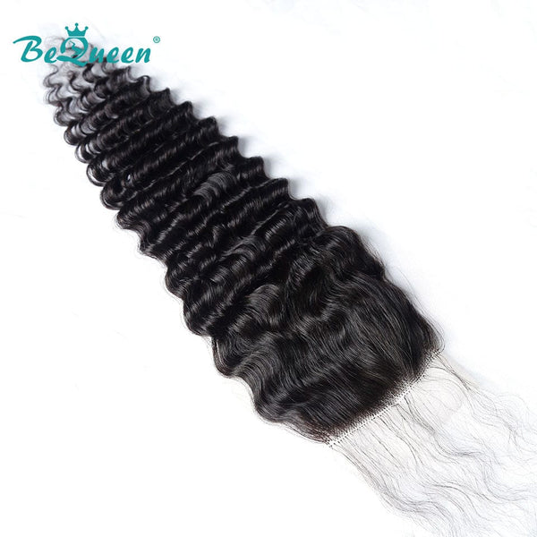 BeQueenWig BEQUUEN 100% Virgin Hair Deep Wave HD 4x4/ 5x5 Lace Closure