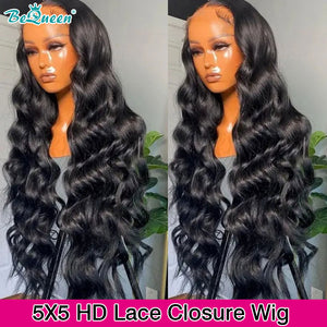 BEQUEEN Undetectable HD Lace Pre-Plucked Loose Wave 5x5 Lace Closure With Natural Hairline BeQueenWig