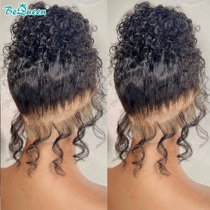 BEQUEEN 100% Human Hair Pre-Plucked Water Wave 360 Lace Frontal Wig BeQueenWig