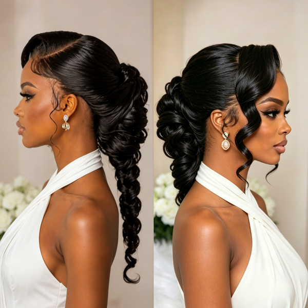 Bequeen Royal Spine Wedding Wig