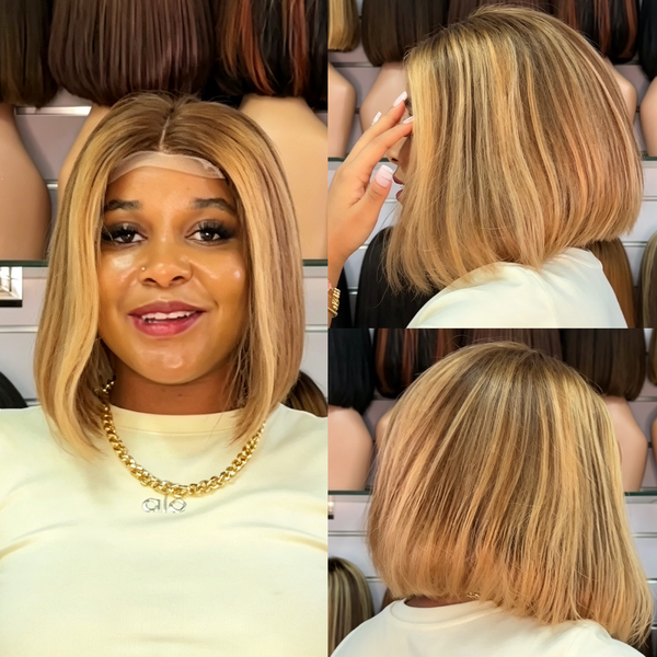Bequeen Sexy Short Wavy Lace Bob Wig