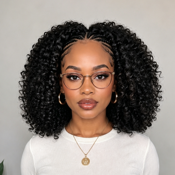 Bequeen Cute Braid 100% Human Hair Bob Wig