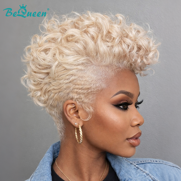 Bequeen Platinum Short Wave Full Lace Wig