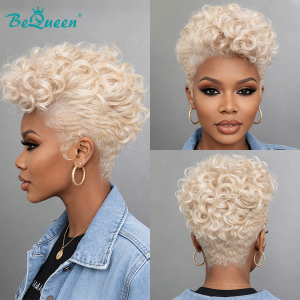 Bequeen Platinum Short Wave Full Lace Wig