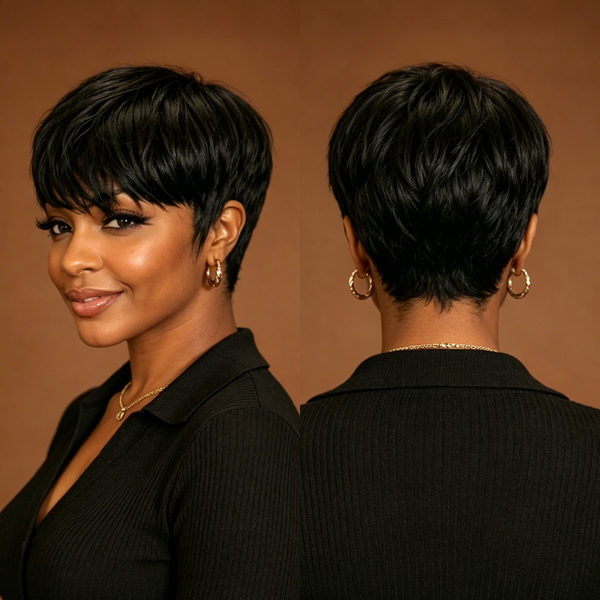 Bequeen Machine Short Cut Fashion Wig
