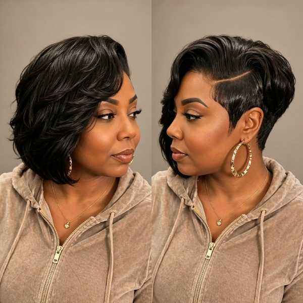 Bequeen Effortless Side Part Long Style Pixie Wig