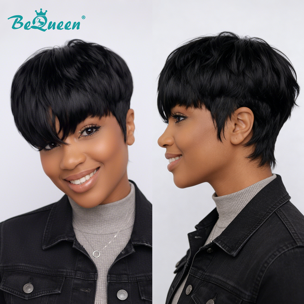 Bequeen Machine Made Short Cut Wig