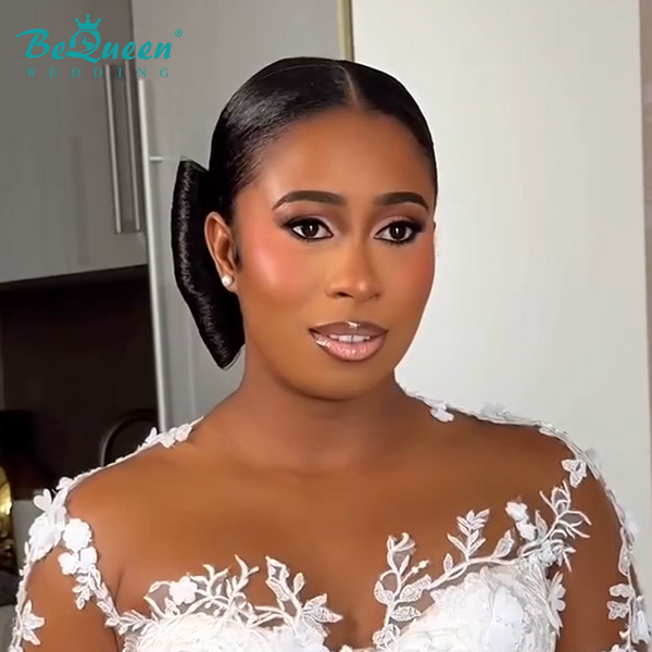 Bequeen Lady Bowknot Style Wedding Wig