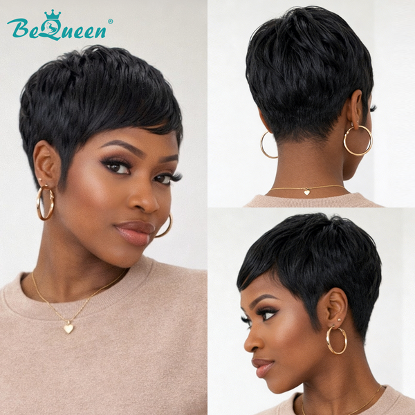 Bequeen 1B Special Made Pixie Cut Wig-1