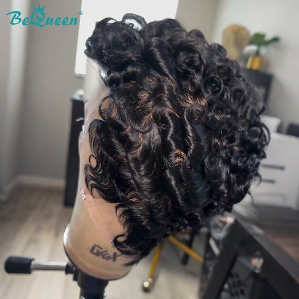 Bequeen Full Lace Special Scalp Curly Pixie Wig