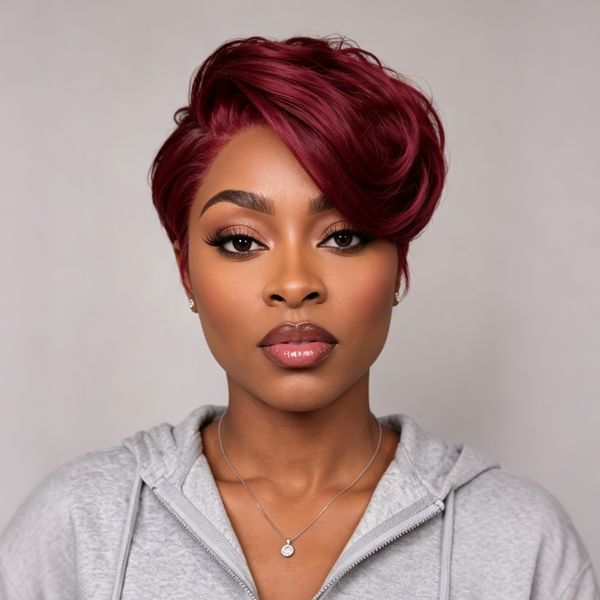 Bequeen Red Side Part Frontal Lace Wig(2 Colors)