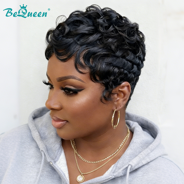 Bequeen Finger Wave Machine Made Wig