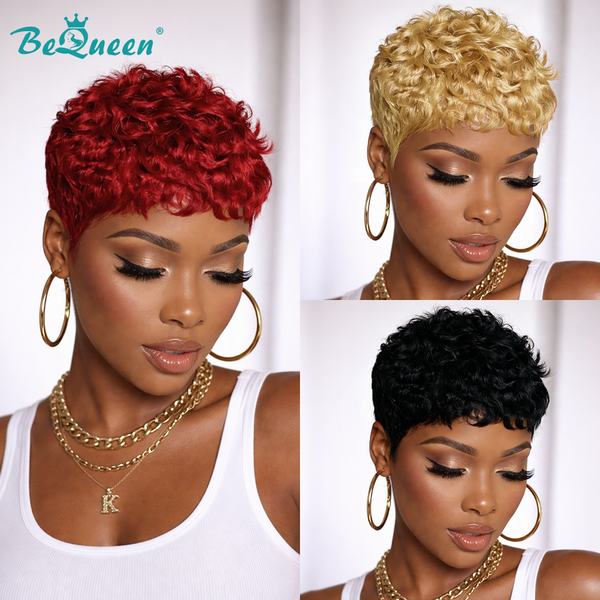 Bequeen Pixie Natural Style Short Cut Wig