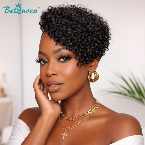Bequeen Curly Natural Black Topper