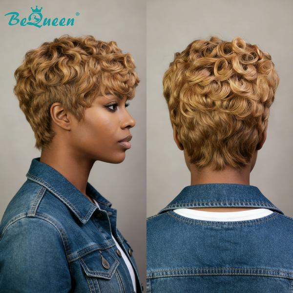 Bequeen Bronze Wave Special Style Pixie Cut Wig