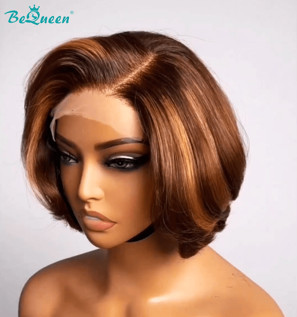 BEQUEEN 4x4 Lace Closure Wig Straight 4MIX27 Bob Wig BeQueenWig