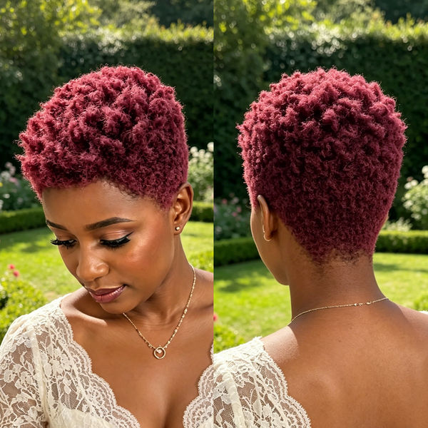 Bequeen Vibrant Lowcut 99J Elegance Pixie Lace Wig