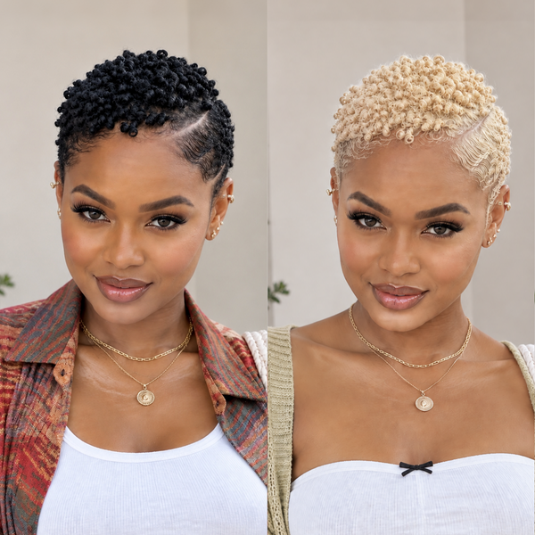 Bequeen Short Cut Afro Kinky TWA Full Lace Wig-4