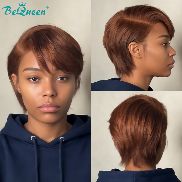 Bequeen Brown Side Part Natrual Style Frontal Lace Wig