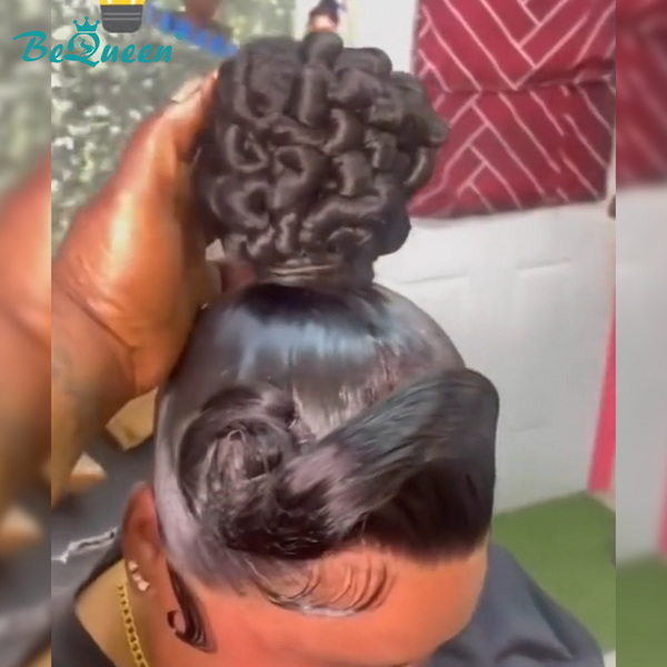 Bequeen 1B Hair Bun (Not A Wig)