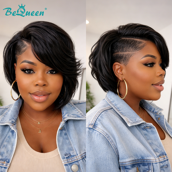 Bequeen Sexy Wave Side Part Machine Made 1B Topper
