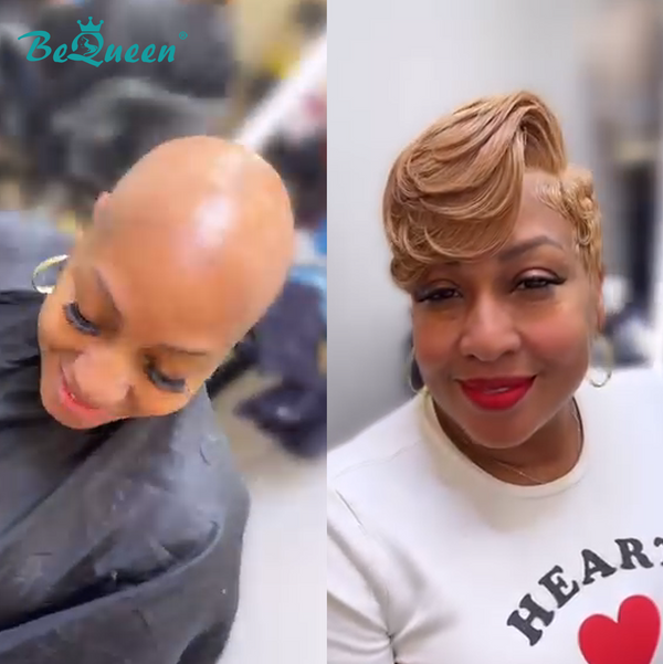 Bequeen Sexy Side Part Wave Pixie Lace Wig