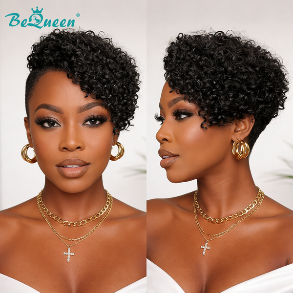 Bequeen Curly Natural Black Topper