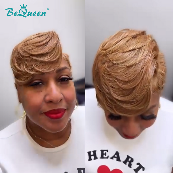 Bequeen Sexy Side Part Wave Pixie Lace Wig