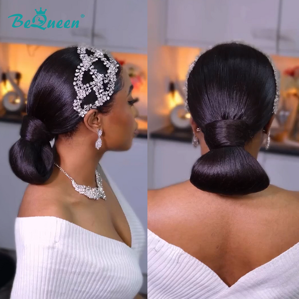 Bequeen Simple 1B A Bun Wedding Wig
