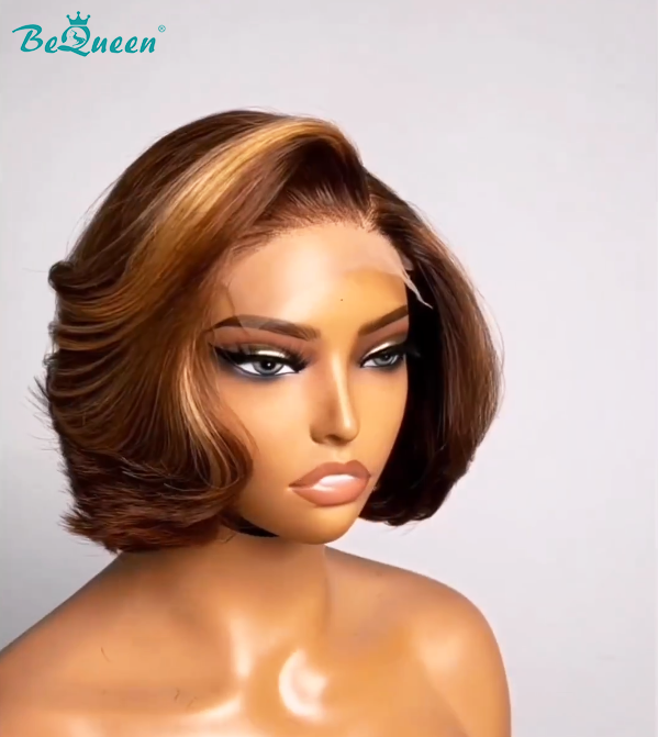 BEQUEEN 4x4 Lace Closure Wig Straight 4MIX27 Bob Wig BeQueenWig