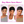 Bequeen Pixie Cut Finger Wave Machine Made Wig (Cart)