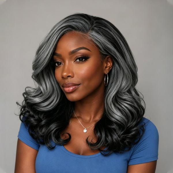 Bequeen 13X4 Lace Body Wave Salt & Pepper Customized Wig