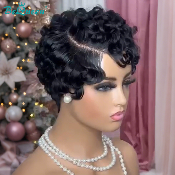 Bequeen 1B Side Part Full Lace Wig