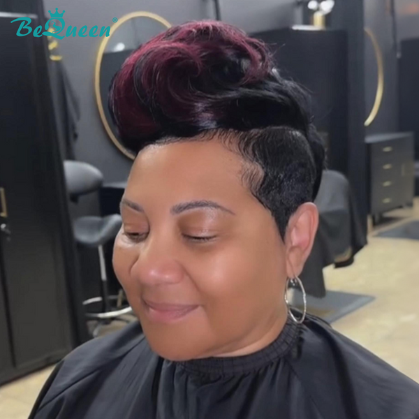 Bequeen Machine Made 1B Mixed 99J Short Cut Topper