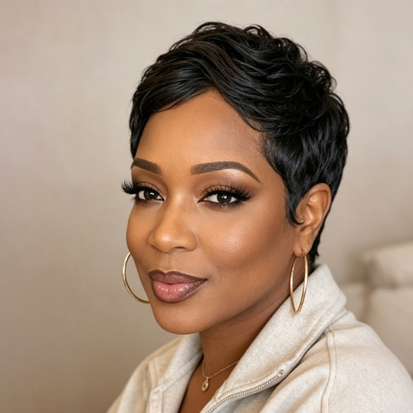 Bequeen  Full Lace Short Pixie Cut Wig