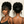 Bequeen Updo Natural Black Bangs Wig