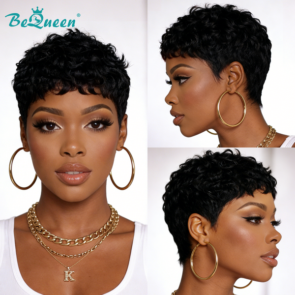 Bequeen Pixie Natural Style Short Cut Wig