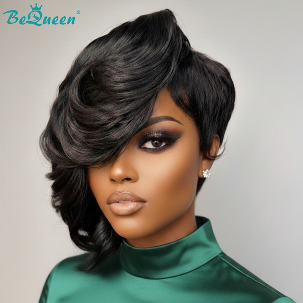 Bequeen Side Part Long Pixie Cut Sexy Lace Wig