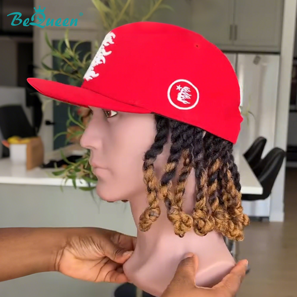 Bequeen 100% Human Hair Braid with Hat Workout Wig
