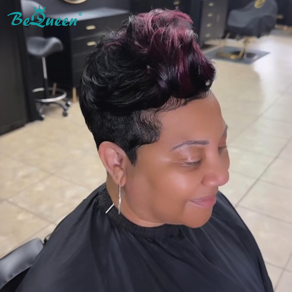 Bequeen Machine Made 1B Mixed 99J Short Cut Topper