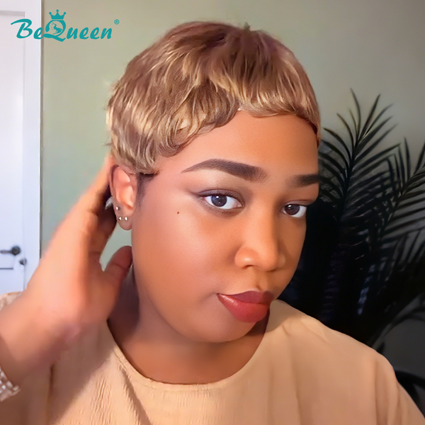 Bequeen Blonde Color Pixie Wave Small Head Wig