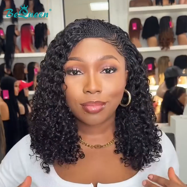 Bequeen Curly Sexy Braid Frontal Lace Long Wig-2
