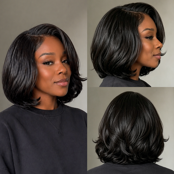 Bequeen Fashion Natrual Black Bob Wig