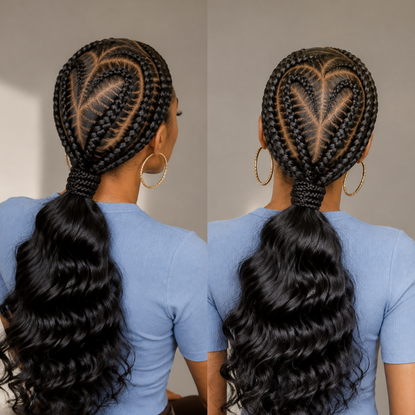 Bequeen Sexy Braid Full Lace PonyTail 100% Human Hair 26 inch Wig
