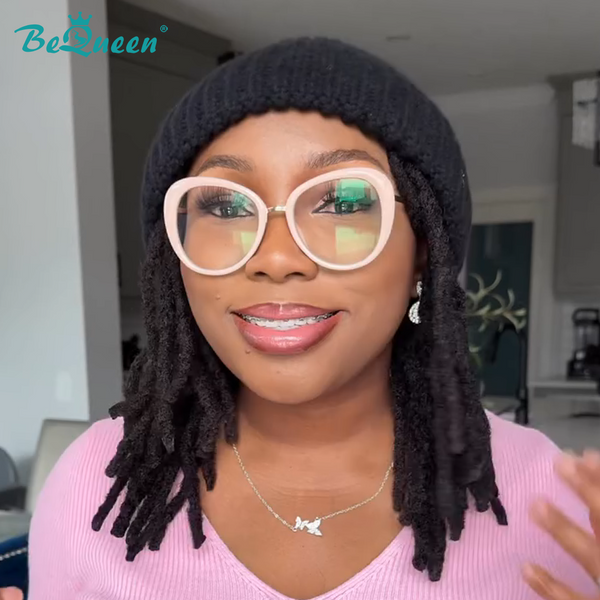 Bequeen 100% Human Hair Braid with Hat Workout Wig